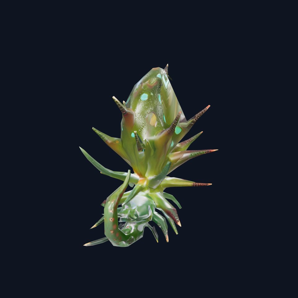 Spiky Alien Plant model pack